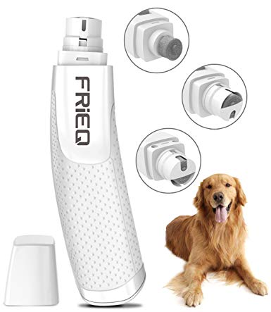 FRiEQ Electric Pet Nail Grinder - Cordless Nail Trimmer for Dogs, Cats, Rabbits, Birds and Guinea Pigs - Ergonomically Designed for Comfort and Control - Safe and Easy to Use