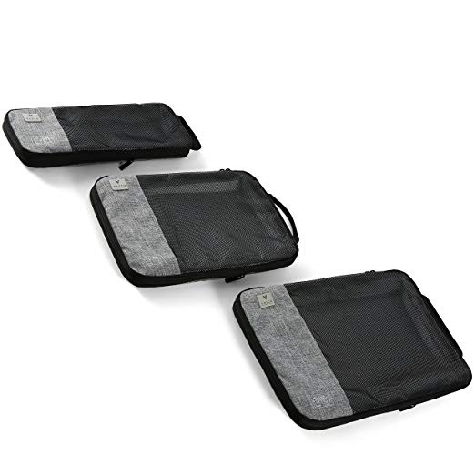 VASCO Compression Packing Cubes for Travel – Premium Set of 3 Luggage Organizer Bags