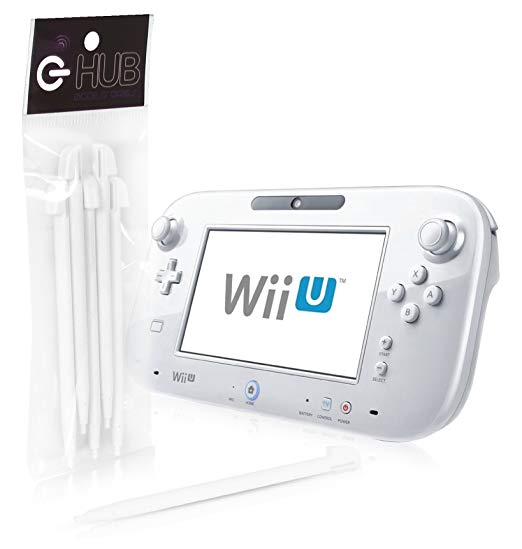 G-HUB Stylus for use on the Nintendo Wii U (Multi Pack of 5) - WHITE
