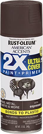 Rust-Oleum 327919 American Accents Spray Paint, 12 oz, Satin Expresso