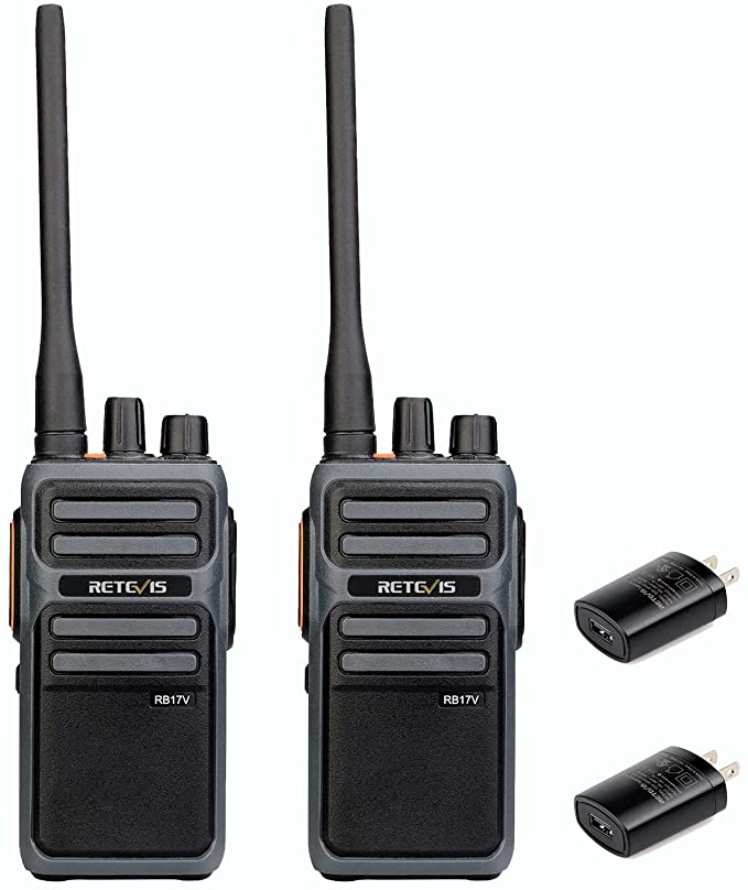 Retevis RB17V MURS Walkie Talkie for Adults,Two Way Radios Long Range Rechargeable,4400mAh Battery,VOX,Remote Emergency Alarm,for Camping,Hiking(2 Pack)