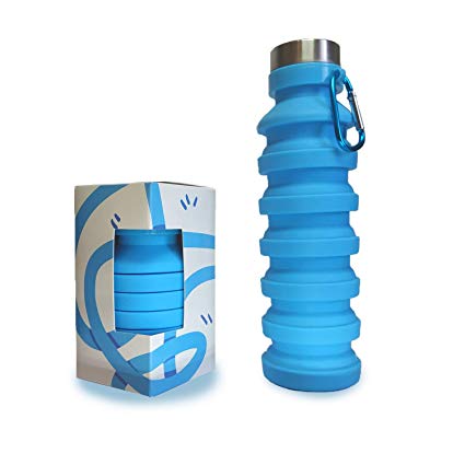Adventure Royal Collapsible Water Bottle, BPA Free, FDA Approved, Reusable Leak Proof, Portable With Carabiner, 10 oz