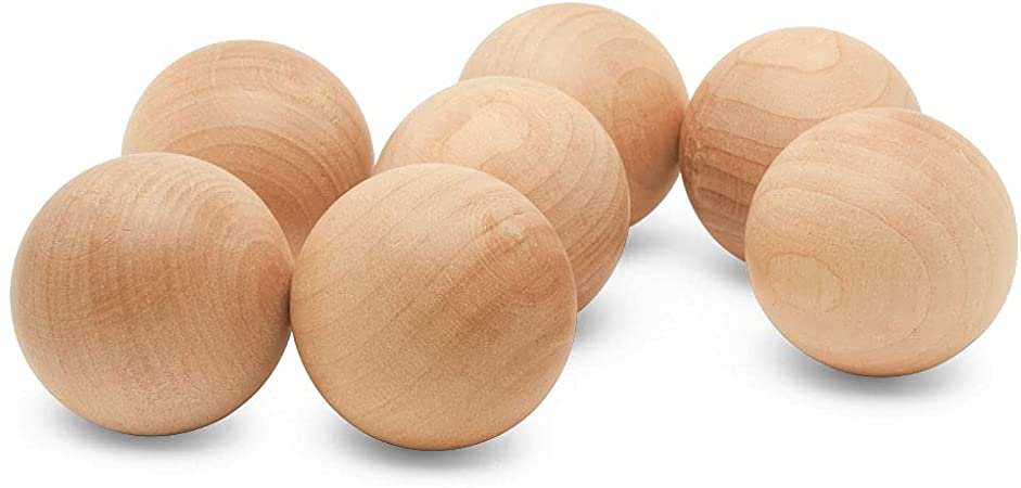 2 inch Wooden Round Ball, Bag of 50 Unfinished Natural Round Harwood Balls, Smooth Birch Balls, for Crafts and DIY Projects (Diameter 2 inch) by Woodpeckers