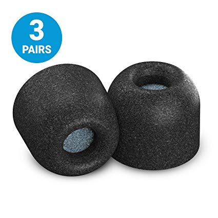 Comply SmartCore Sport Pro Premium Memory Foam Earphone Tips with SweatGuard, Fits Most Earphones, Conforms to Ear for A Secure Fit, Noise Reducing Earbud Tips for Active Lifestyle (Large, 3 Pairs)