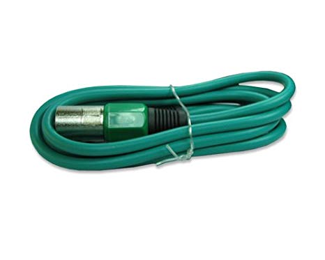 XLR Male to Female 3pin Mic Microphone Lo-z Extension Cable Cord (6ft, Green)