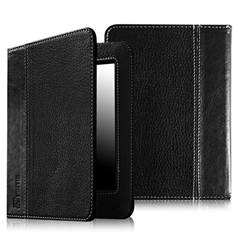 Fintie Folio Case for Kindle Paperwhite - The Book Style PU Leather Cover with Auto Sleep/Wake for All-New Amazon Kindle Paperwhite (Fits All Versions with 6" Display and Built-in Light), Black/Black