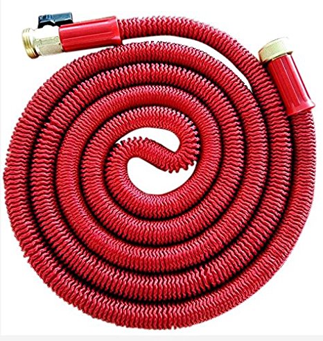 KLAREN New 50' Expanding Hose, Professional Grade Expandable Garden Hose. Solid Brass Connectors, Durable Double Layer Latex Core, Extra Strength Fabric, 3/4 USA Standard