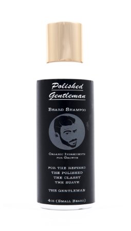 Polished Gentleman Beard Growth and Thickening Shampoo - With Organic Beard Oil - For Best Beard Look - For Facial Hair Growth - Beard Softener for Grooming - 4oz Small beard