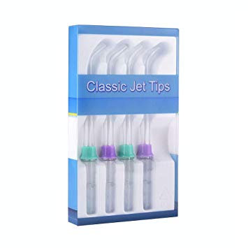 4-Pack Replacement Classic High Pressure Jet Tips for Waterpik Water Flossers and Other Brand Oral Irrigators