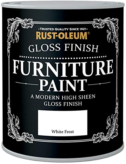 Rust-Oleum Gloss Finish Furniture Paint White Frost 750ml