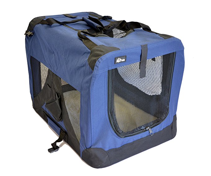 topPets Portable Soft Pet Crate or Kennel for Dog, Cat, or other small pets. Great for Indoor and Outdoor