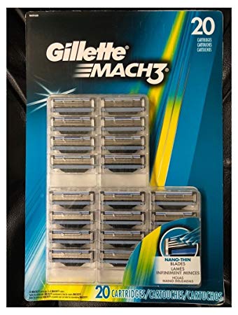 Gillette Mach3 Cartridges, 20 Count