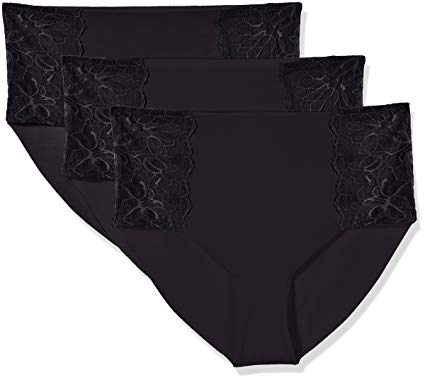 Madeline Kelly Women's 3 Pack Micro Laser Cut Brief Panty with Back Detail