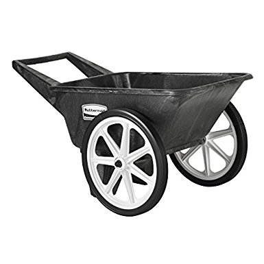 Rubbermaid Commercial Big Wheel Cart, 200 Pound Capacity, Black, FG565461BLA