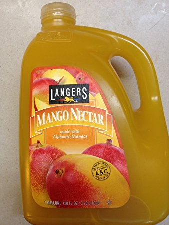 Langers Mango Nectar Made with Alphonso Mango, 1 Gallon, 3.78 Liters