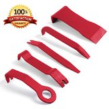 Panel Removal Tool 5 pcs - Premium Auto Trim Upholstery Removal Kit - Easiest to Use Fastener Remover for Door Trim Molding Dash Panel - The Last Pry Bar Scraper You Will Ever Buy