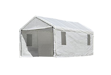 ShelterLogic 10x20 Canopy Enclosure Kit with Windows for 1-3/8" Frame (White) (Includes ONLY sidewalls)