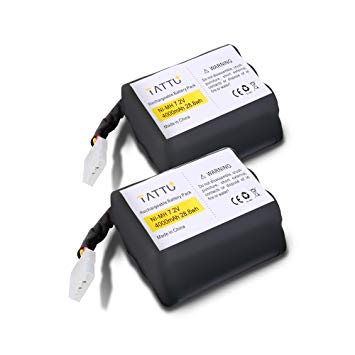 TATTU NiMH Replacement Battery for Neato XV-11 XV-12 XV-14 XV-15 XV-21 XV-25 XV Essential XV Signature Pro 945-0005 205-0001 (2 Pack)-7.2V 4000mAh