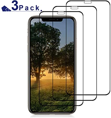 [3 Pack] iPhone Xs/X Glass Screen Protector Pal-Xiboe Screen Protectors [9H Hardness][Full Cover][No Bubbles] Compatible with Apple iPhone Xs/X [5.8Inch]
