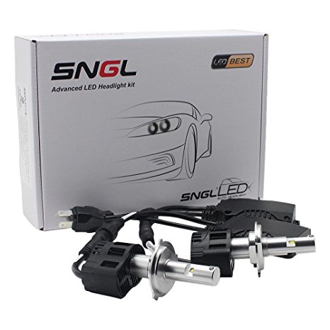 SNGL Super Bright LED Headlight Bulbs - Adjustable Focus Length Conversion Kit - H4 ( 9003 , HB2 ) - 110w 9,600Lm 5000K White - 2 Yr Warranty …