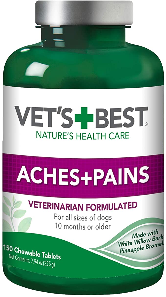 Vet's Best Aspirin Free Aches   Pains Dog Supplement | Vet Formulated for Dog Pain Support and Joint Relief