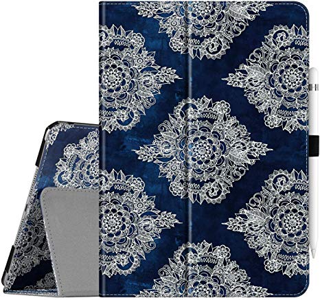 Fintie Folio Case for New iPad 7th Generation 10.2 Inch 2019 - [Corner Protection] Premium Vegan Leather Smart Stand Back Cover with Pencil Holder, Auto Sleep/Wake for iPad 10.2”, Indigo Dreams