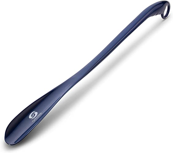 OrthoStep Shoe Horn Long Handle Metal 24 inch - Durable and Sturdy for Shoes and Boots