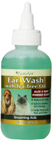 NaturVet Ear Wash with Tea Tree Oil for Pets