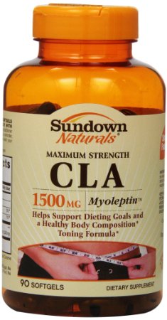 Sundown Naturals Maximum Strength CLA 1500 mg, 90 Softgels