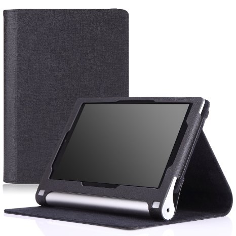 MoKo Lenovo Yoga Tablet 2 Case - Folio Cover Case for Yoga Tablet 2 8-inch 2014 Version, BLACK