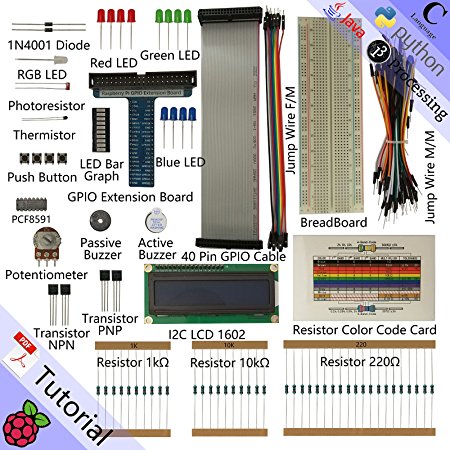 Freenove LCD 1602 Starter Kit for Raspberry Pi | Beginner Learning | Model 3B, 2B, B  | Python, C, Java, Processing | 28 Projects, 182 Pages Detailed Tutorials