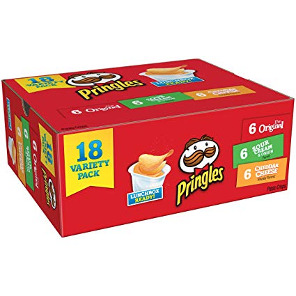Pringles Snack Stacks Potato Crisps Chips, Flavored Variety Pack, 18 Count