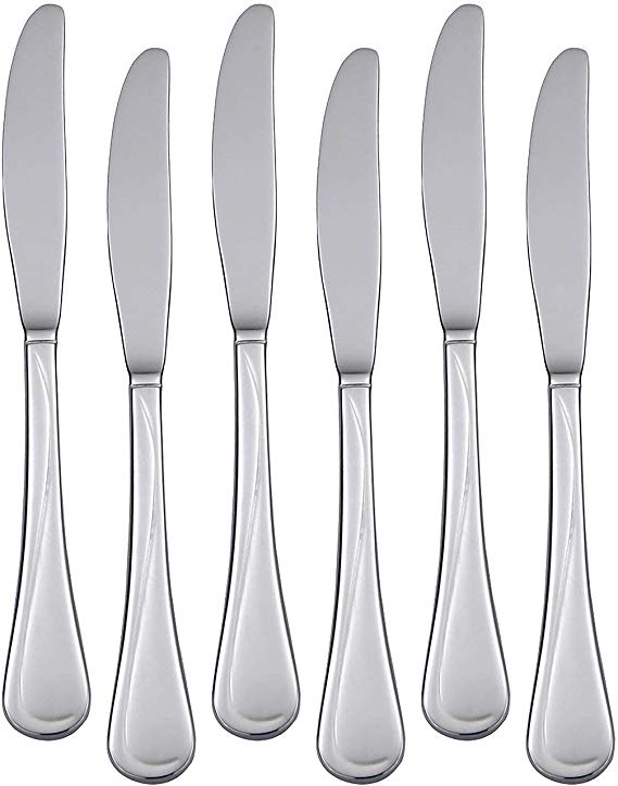 Oneida Flight Stainless Steel 18/10 Dinner Knives (Dinner Knives, Set of 6)