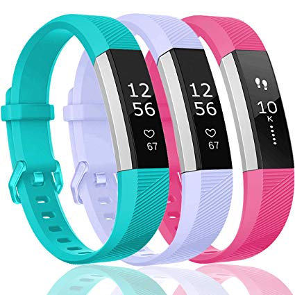 Maledan Replacement Bands Compatible for Fitbit Alta, Alta HR and Fitbit Ace, Classic Accessories Band Sport Strap for Fitbit Alta HR, Fitbit Alta and Fitbit Ace, 3-Pack, Women Men