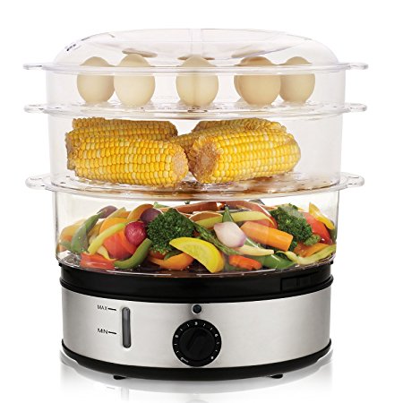 MeyKey MK5159 Healthy Food Steamer with Timer,9.5 Quart and 800W