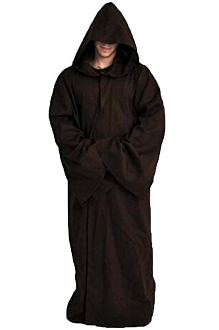 CosplaySky Star Wars Jedi Robe Costume Tunic Hooded Cloak