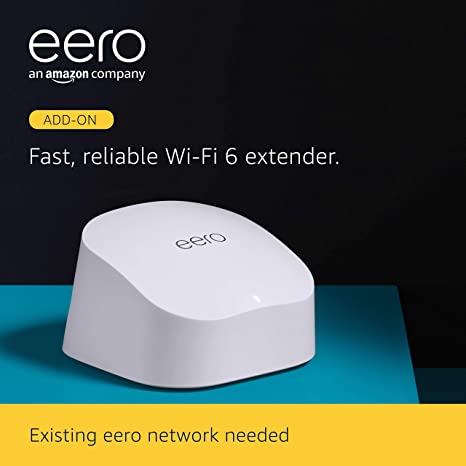 Amazon eero 6 dual-band mesh Wi-Fi 6 extender | Expands existing eero network