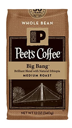 Peet's Coffee Big Bang Whole Bean Medium Roast Bag, 12 Ounce