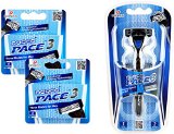 Dorco Pace 3- Three Razor Blade Shaving System- Value Pack 10 Cartridges  1 Handle
