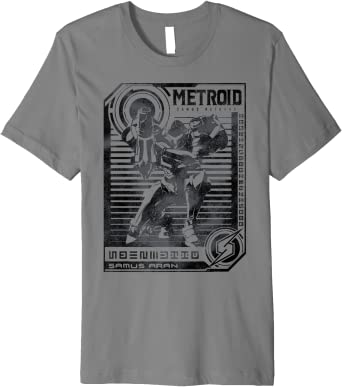 Nintendo Metroid Samus Distressed Poster Premium T-Shirt