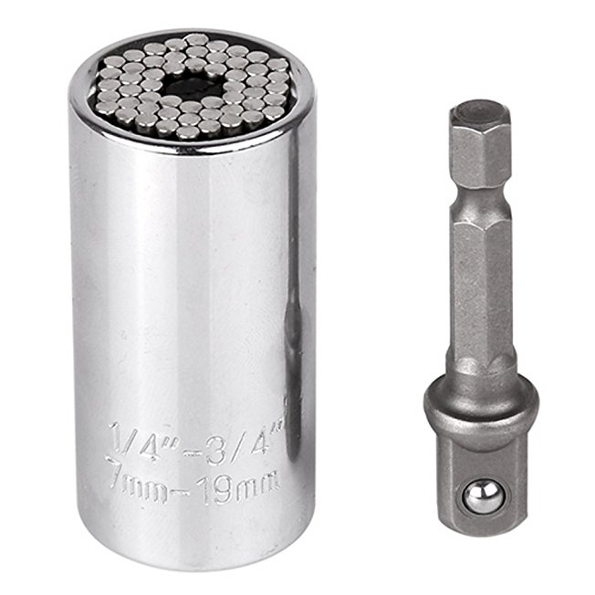 SUYIZN 7-19mm Universal Socket Ratchet Metric Wrench Power Drill Adapter Set, Multifunctional Professional Repair Tools