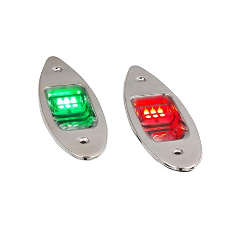 Five Oceans Stainless Steel Flush Mount LED Navigation Side Lights, 12V FO-3840