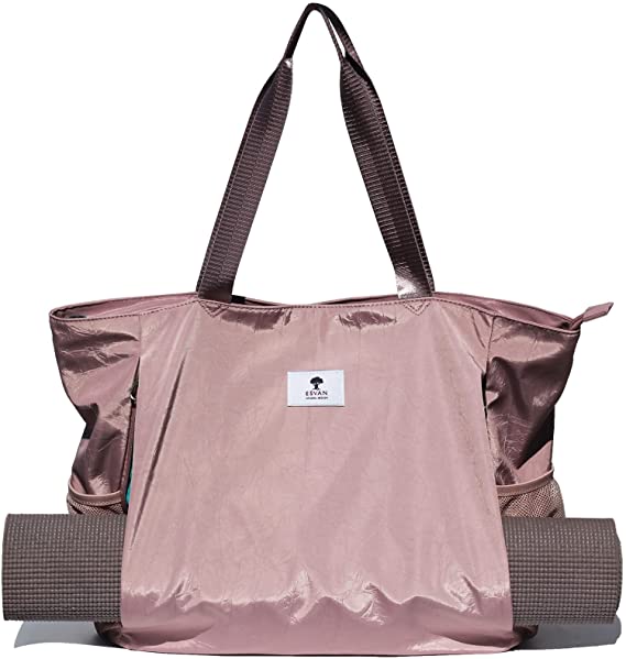 ESVAN Yoga Mat Bag Yoga Tote Carrier Shoulder Bag Carryall Tote for Office,Yoga,Pilates,Travel,Beach and Gym