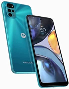 Motorola Moto G22 4G LTE 128GB   4GB GSM Unlocked 50MP Quad Cam International Version 50MP XT2231-1 (No US Warranty) (Not Verizon Sprint Boost At&t Cricket) (w/Fast Car Charger Bundle) (Blue)