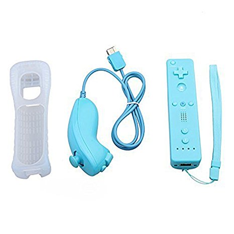 Nunchuk Remote Controller for Nintendo Wii Game(Blue)