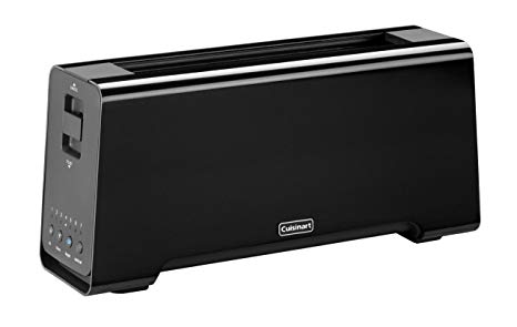 Cuisinart CPT2000BKU 2-Slice Extra Wide Long Slot Motorised Toaster with LED Countdown, Black
