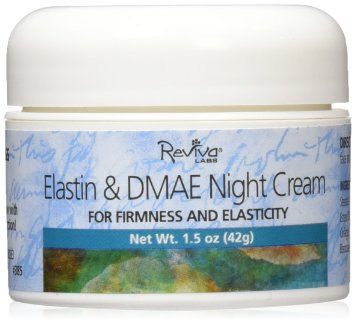 Reviva Labs Night Cream, Elastin & DMAE, 1.5 Ounce