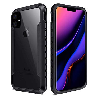 XchuangX iPhone 11 Case, Military Grade Drop Tested, Aluminum Phone Case for iPhone 11, Shockproof TPU Defender Protective Case for Apple iPhone 11-6.1 Inch (Black)