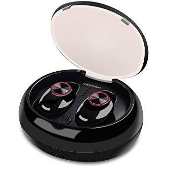 Intcrown Wireless Earbuds, True Wireless Bluetooth Headphones 15H Playtime, HD Sound Sweatproof Sport Bluetooth Earphones for GYM, Running, Business and Relation, Comfort In Ear Design, Built-in Mic