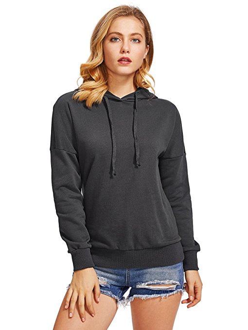 Verdusa Women's Cotton Long Sleeve Printed Pullover Fleece Hoodies Sweatshirt